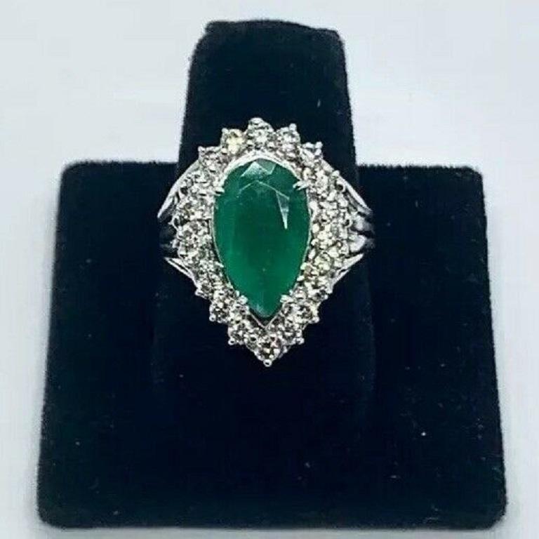 Diamond Emerald Ring 7.50 TCW 18 Karat GIA Certified For Sale 1