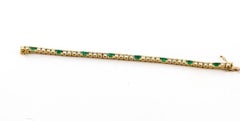 Diamond KT 3, 96, Emerald KT 1, 78, Rose Gold Tennis Bracelet