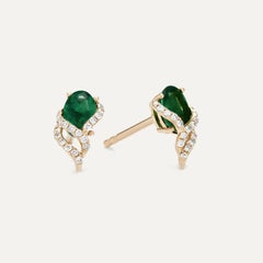 Diamond Emerald Studs