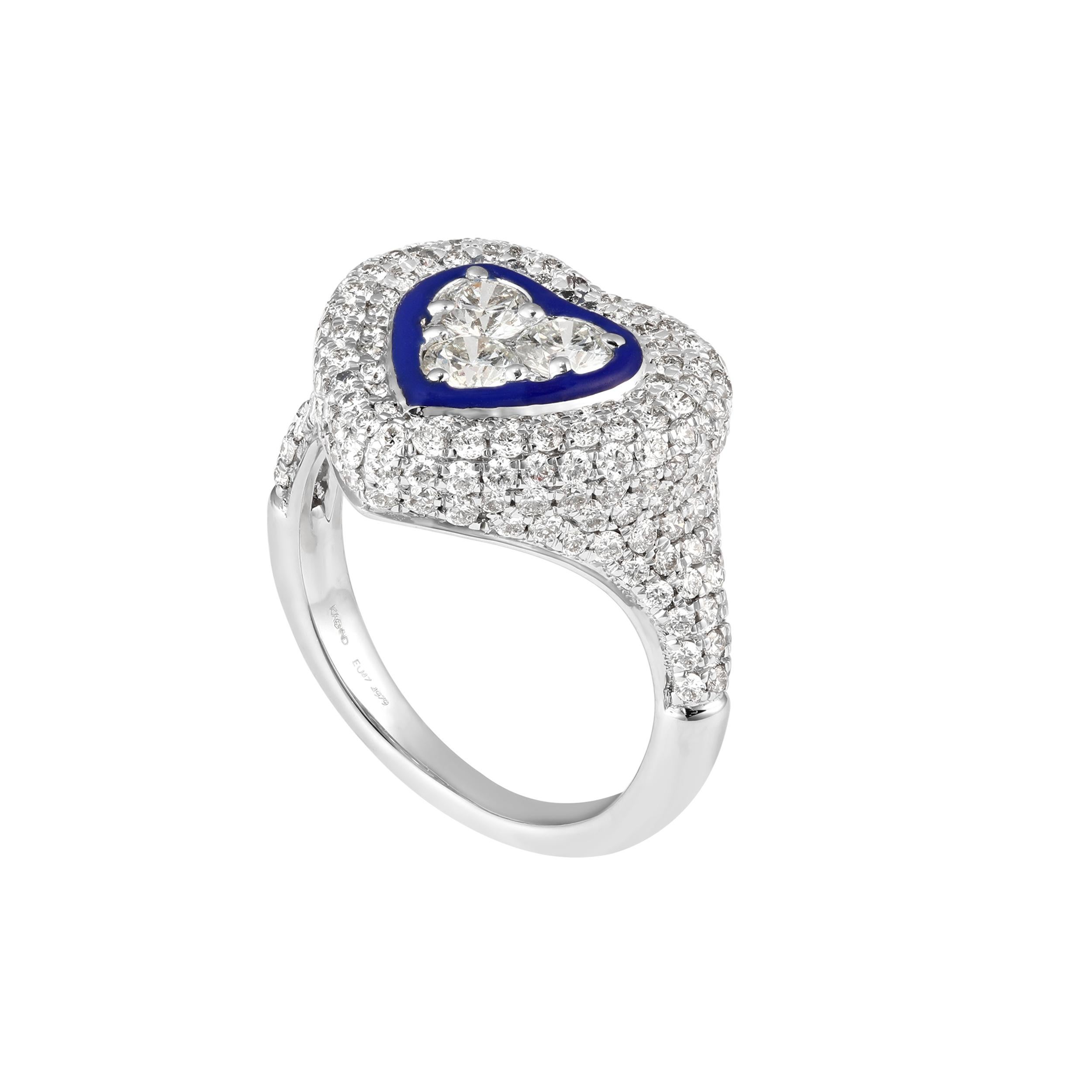 For Sale:  Diamond Enamel Heart Pinky 2