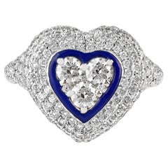 Diamante Esmaltado Corazón Meñique