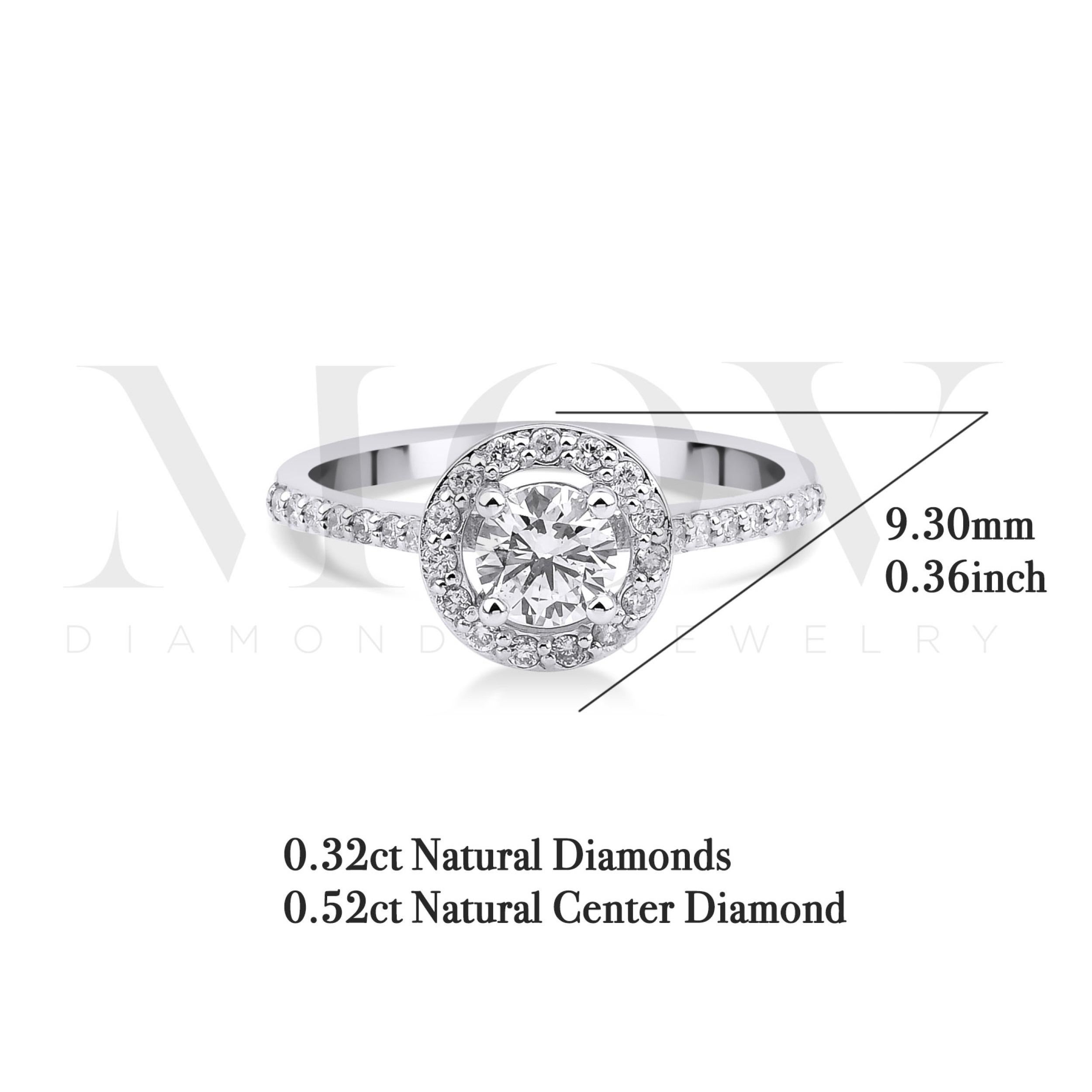 Verlobungsring mit 0,84 Karat Diamant (Rundschliff) im Angebot