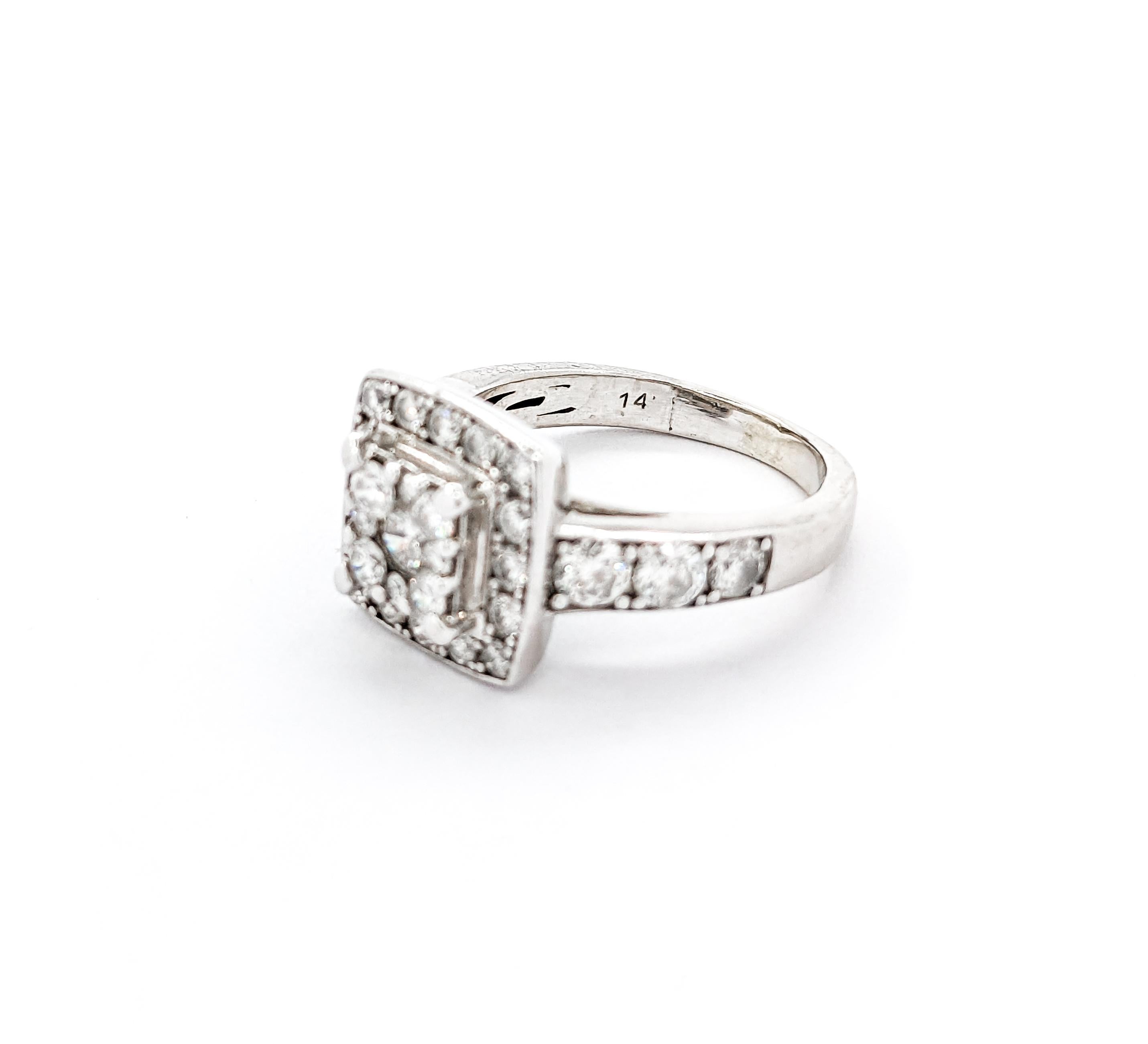 Verlobungs-Cluster-Ring mit Diamant Damen