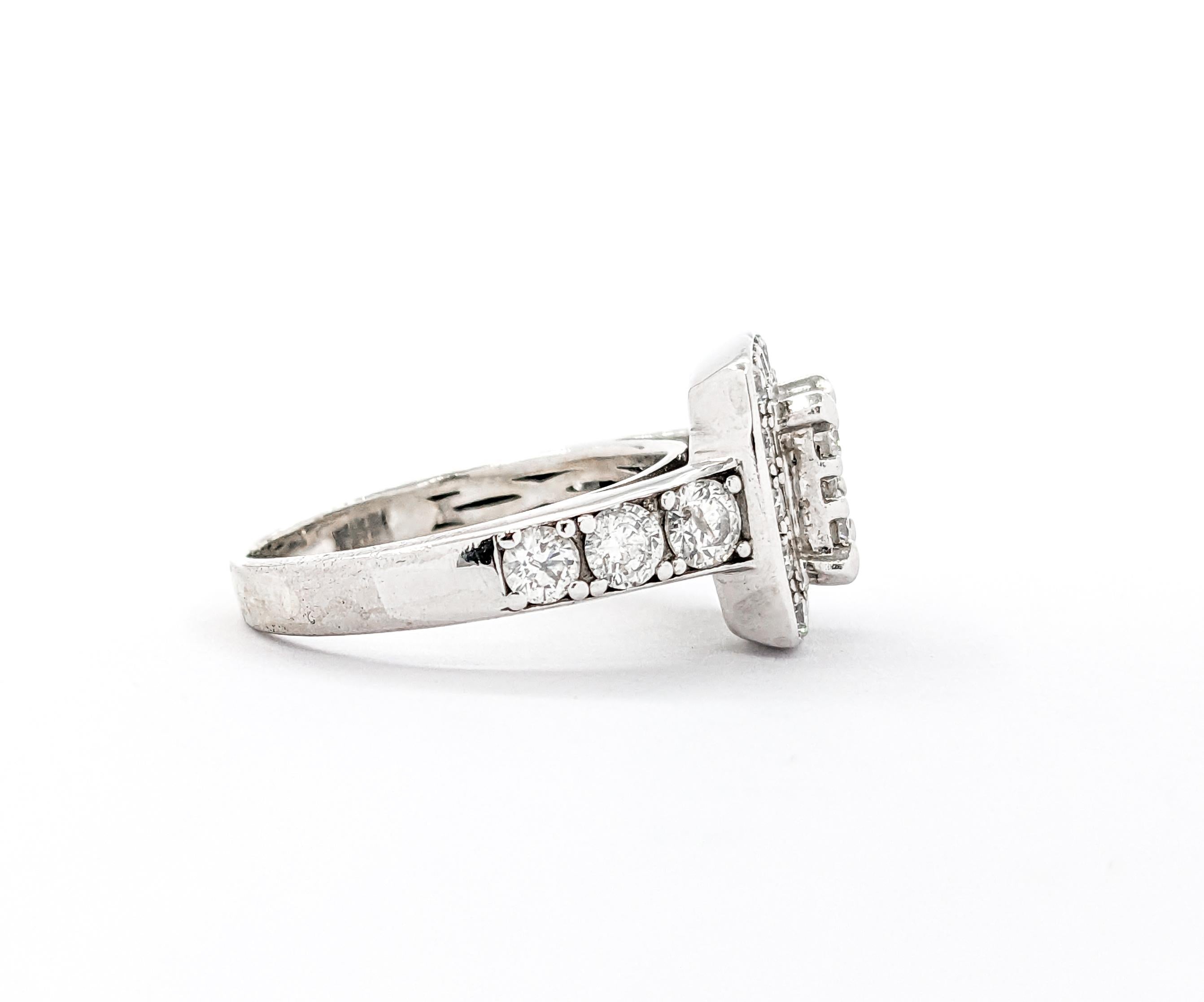 Verlobungs-Cluster-Ring mit Diamant 3