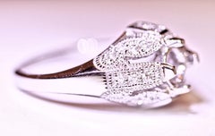 Diamond Engagement Fashion Ring 14 Karat White Gold .55 Carat Total Weight