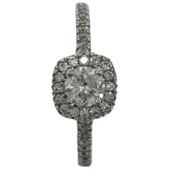 Diamond Engagement Halo Ring Ring