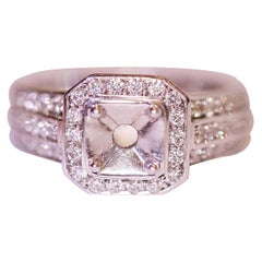 Diamond Engagement or Fashion Ring 14 Karat White Gold .65 Carat Total Weight Diamond Engagement or Fashion Ring 14 Karat White Gold .65 Carat Total Weight