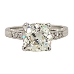 Bague de fiançailles platine avec diamant