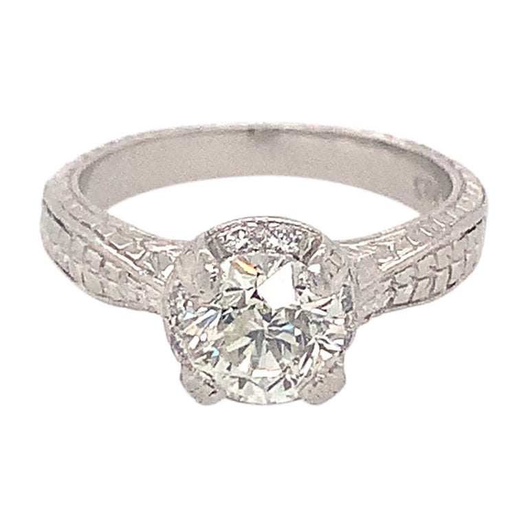 Anello di fidanzamento con diamante in platino