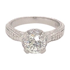 Anello di fidanzamento con diamante in platino