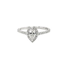 Diamond Engagement Ring 0.50 Carat Set in 14 Karat White Gold