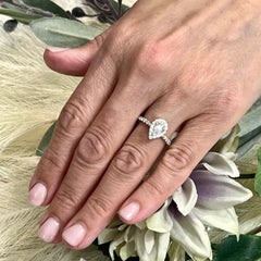 Anello di fidanzamento con diamante in oro bianco 14k 0,90 TCW certificato