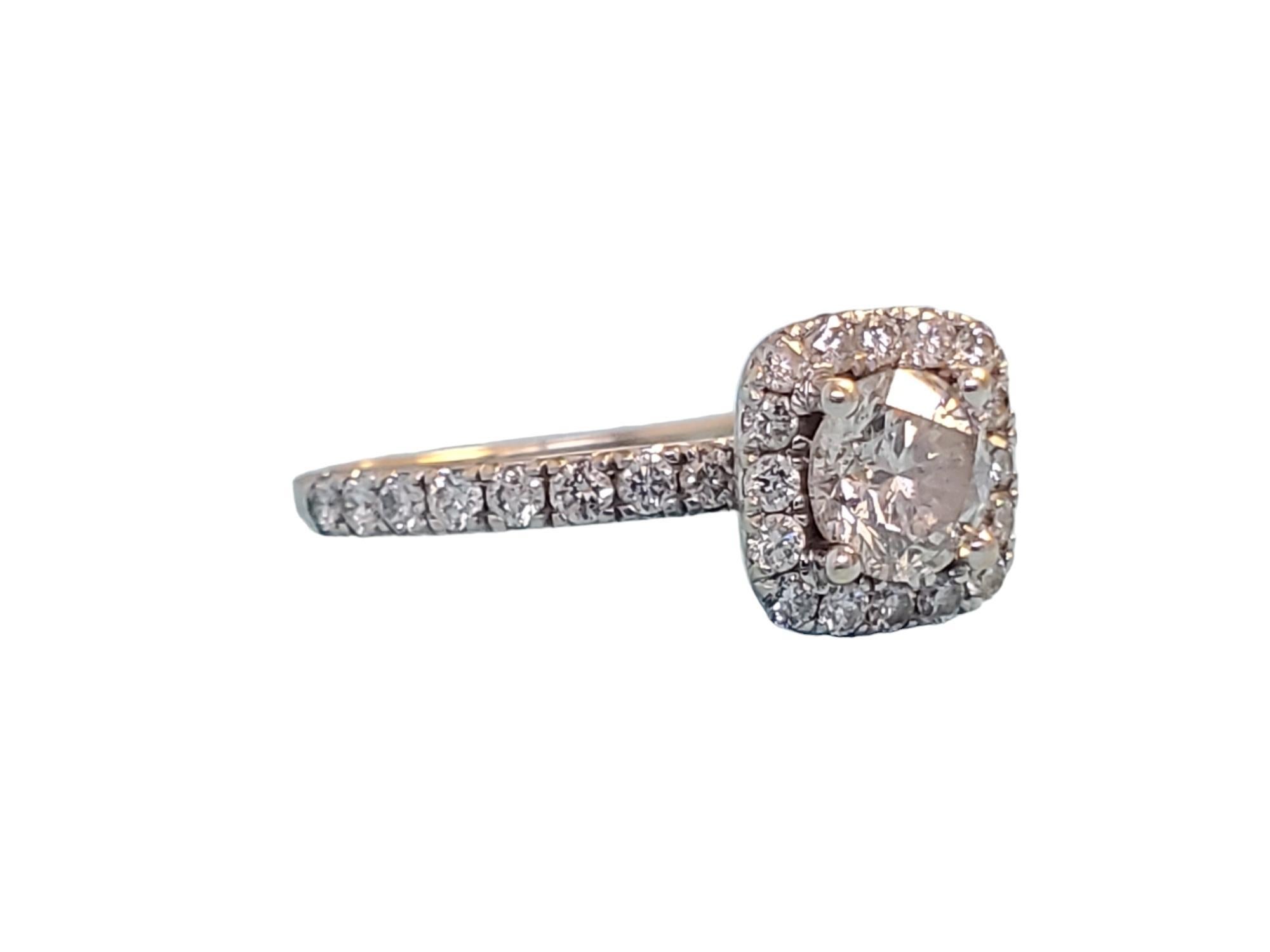Brilliant Cut Diamond Engagement Ring 14k White Gold 1.25tcw Natural Diamonds For Sale