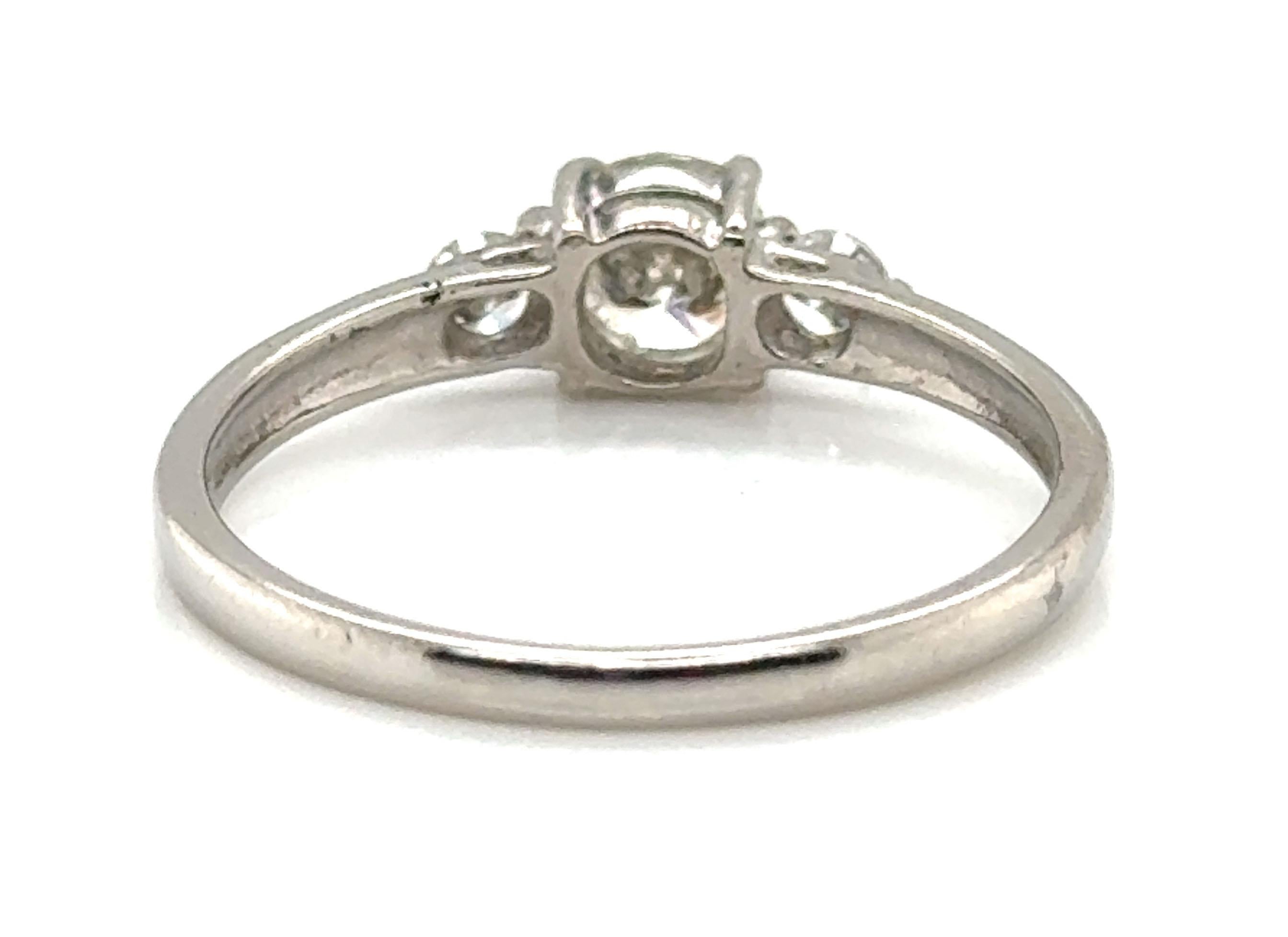 Women's Diamond Engagement Ring .65ct Round Brilliant G-H VS Platinum