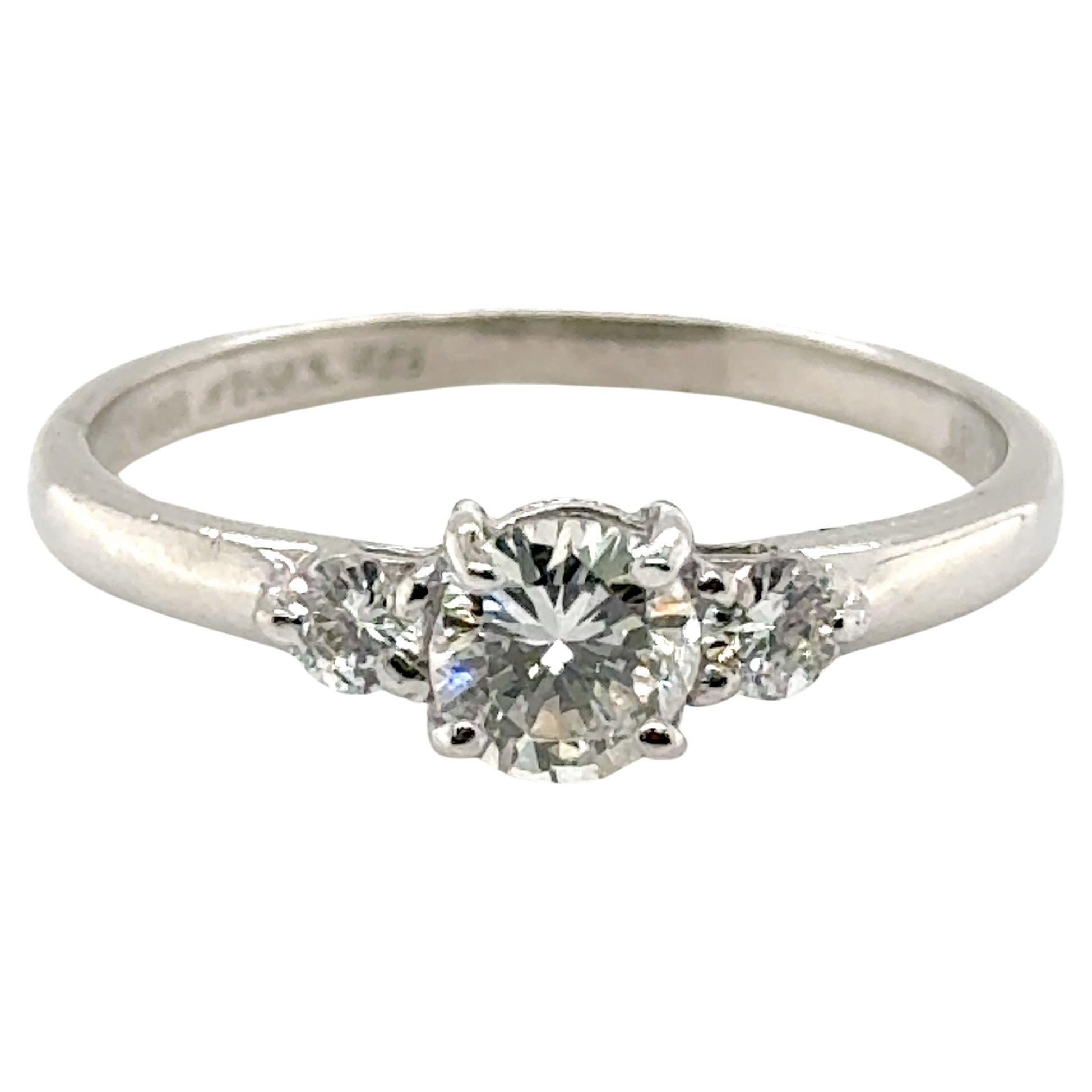 Diamond Engagement Ring .65ct Round Brilliant G-H VS Platinum