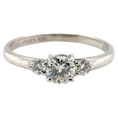 Diamond Engagement Ring .65ct Round Brilliant G-H VS Platinum