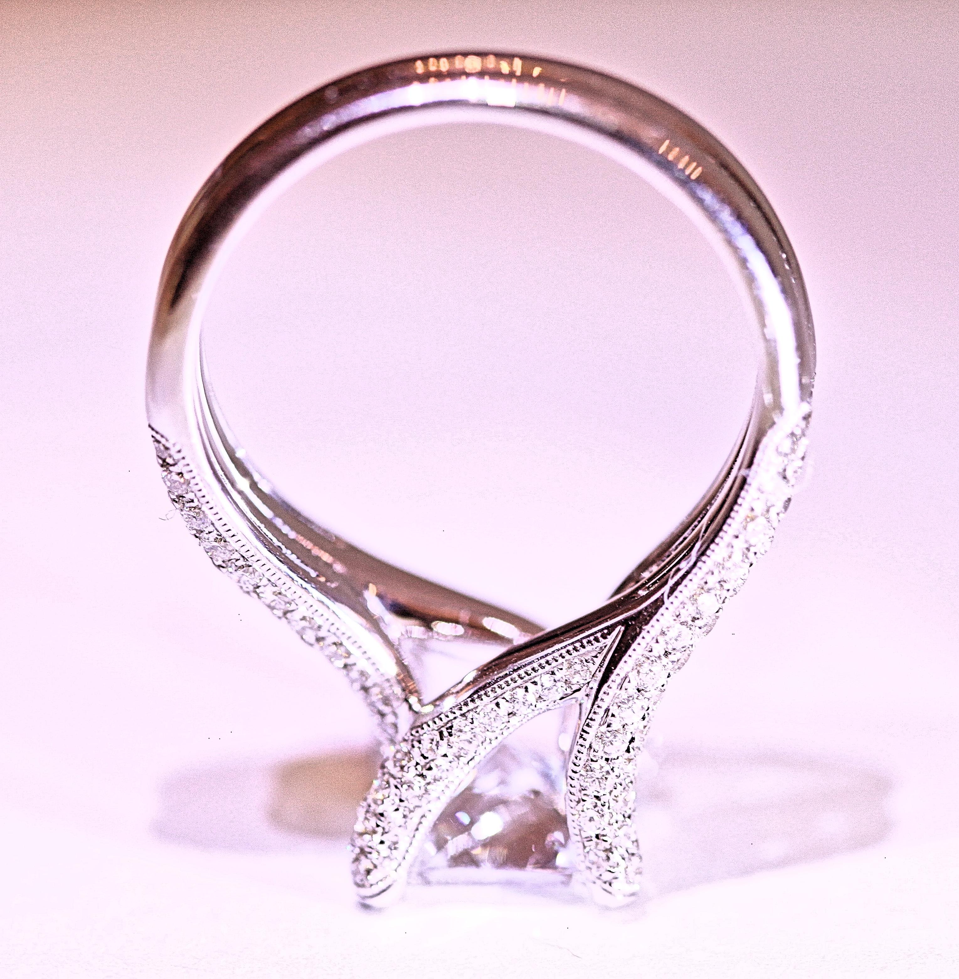 Women's Diamond Engagement Ring by DeMarco For Sale