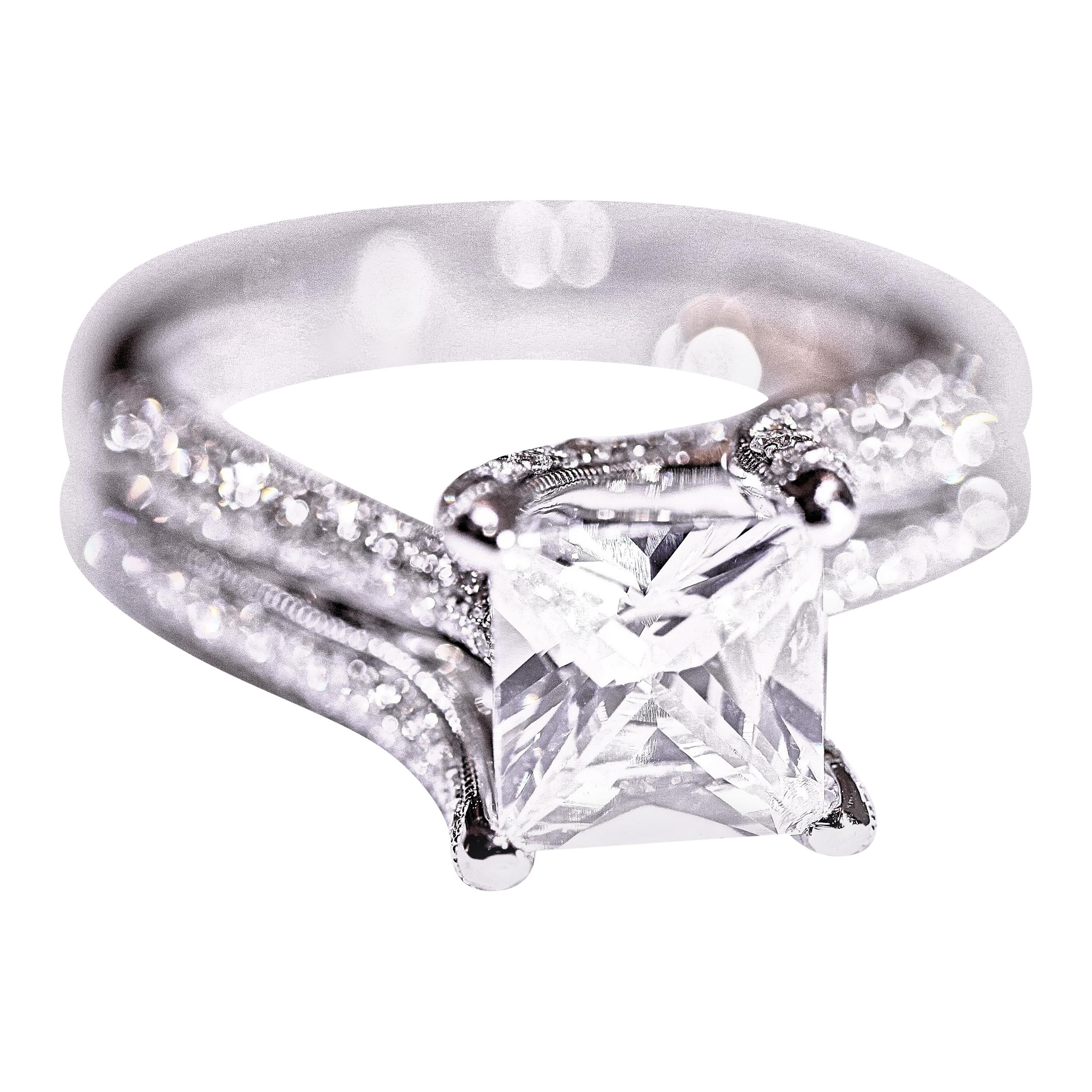 Diamond Engagement Ring by DeMarco For Sale