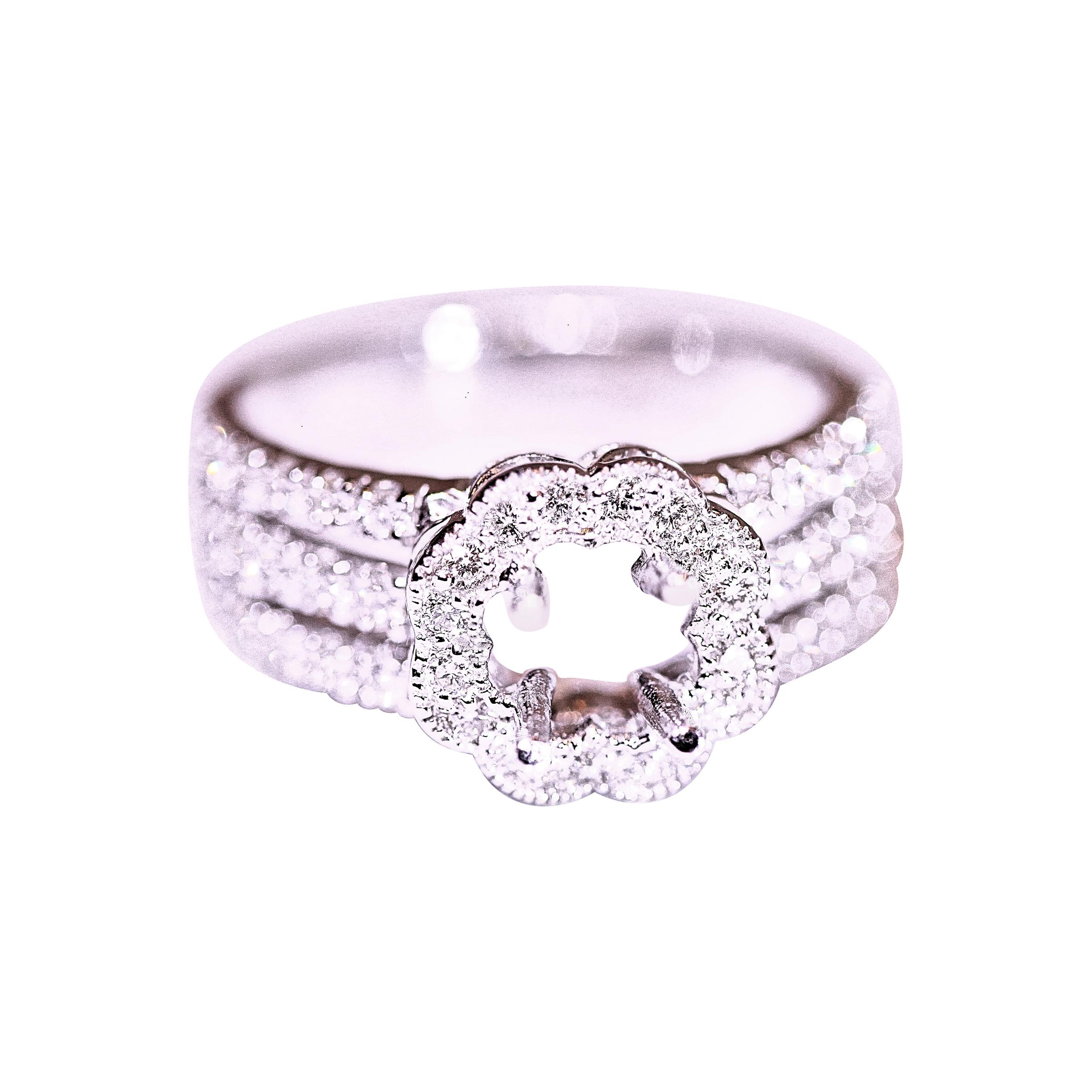 Diamond Engagement Ring Cocktail Ring Fashion Ring 14 Karat Yellow Gold For Sale