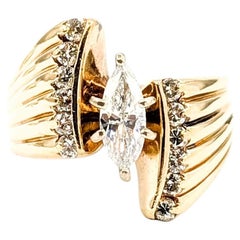Diamant-Verlobungsring aus 10k Gelbgold