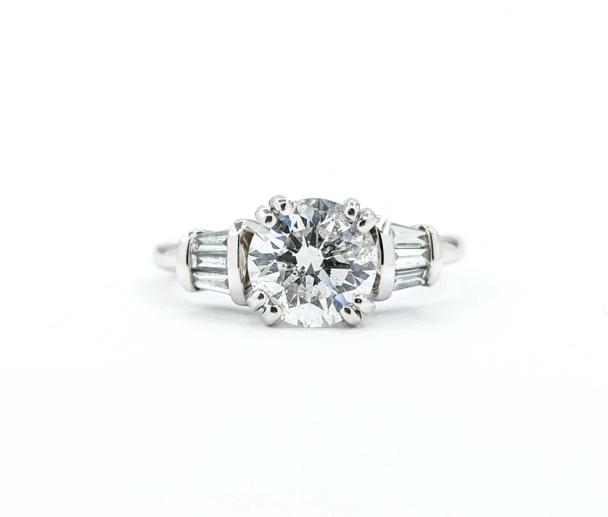 Diamond Engagement Ring in 14k White Gold For Sale 6