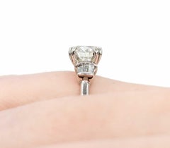 Bague de fiançailles en or blanc 14k avec diamant