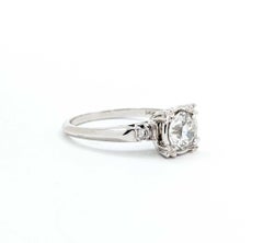Diamond Engagement Ring in 14k White Gold