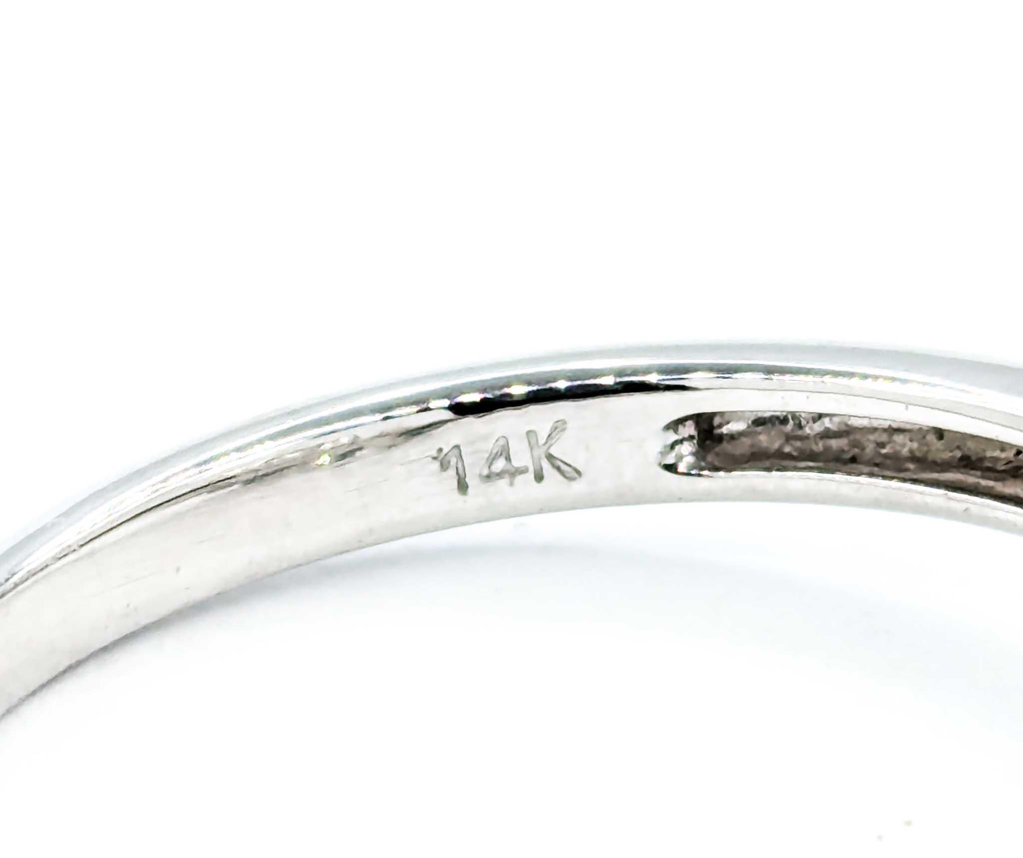Diamond Engagement Ring in 14k White Gold For Sale 2