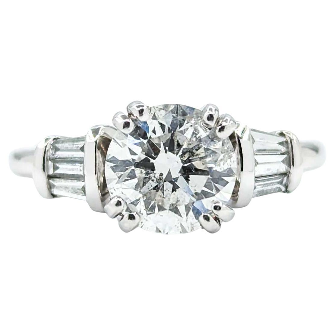 Diamond Engagement Ring in 14k White Gold