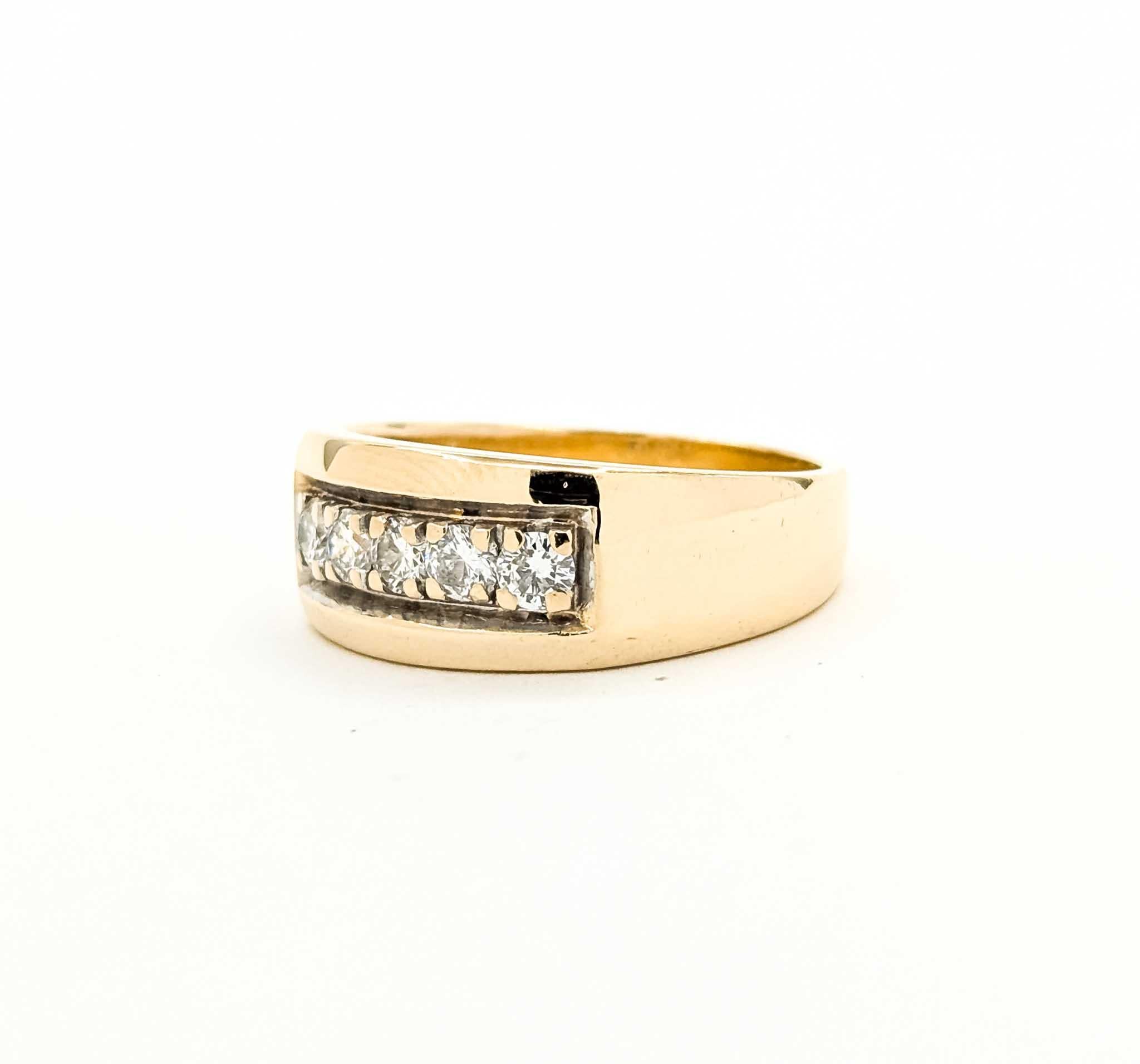 Bague de fiançailles en or jaune 14k en vente 4