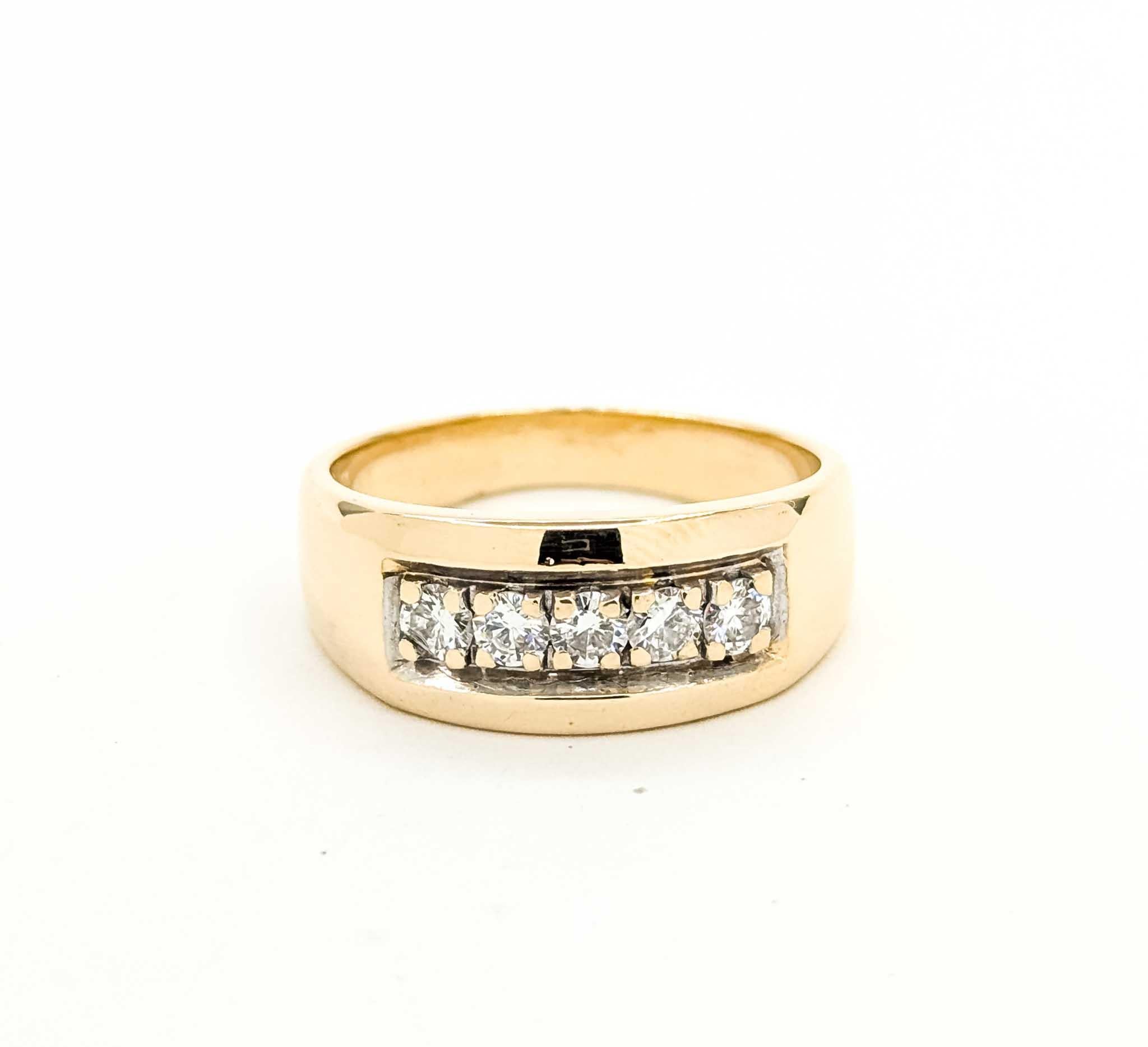 Bague de fiançailles en or jaune 14k en vente 5