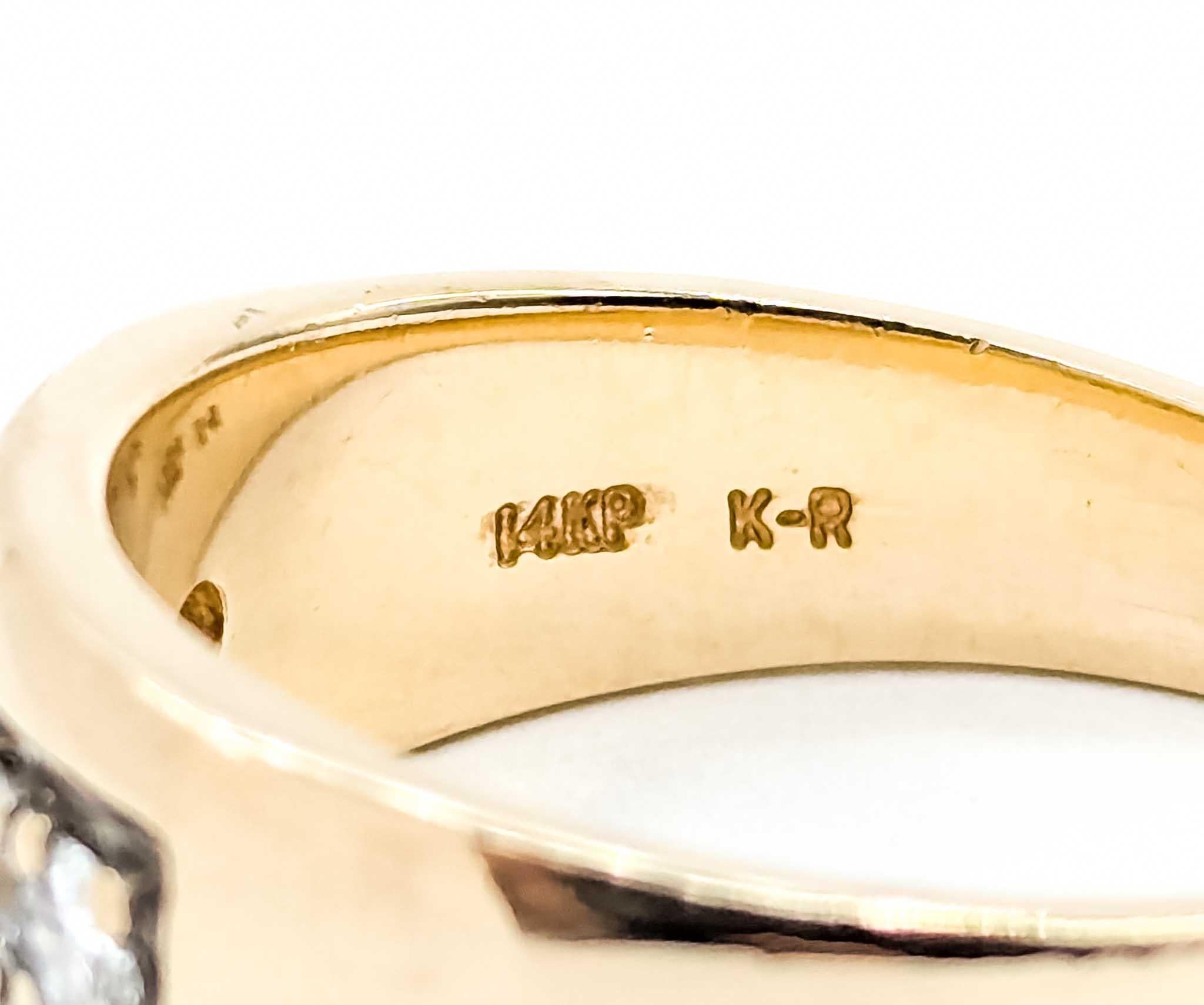 Bague de fiançailles en or jaune 14k Excellent état - En vente à Bloomington, MN