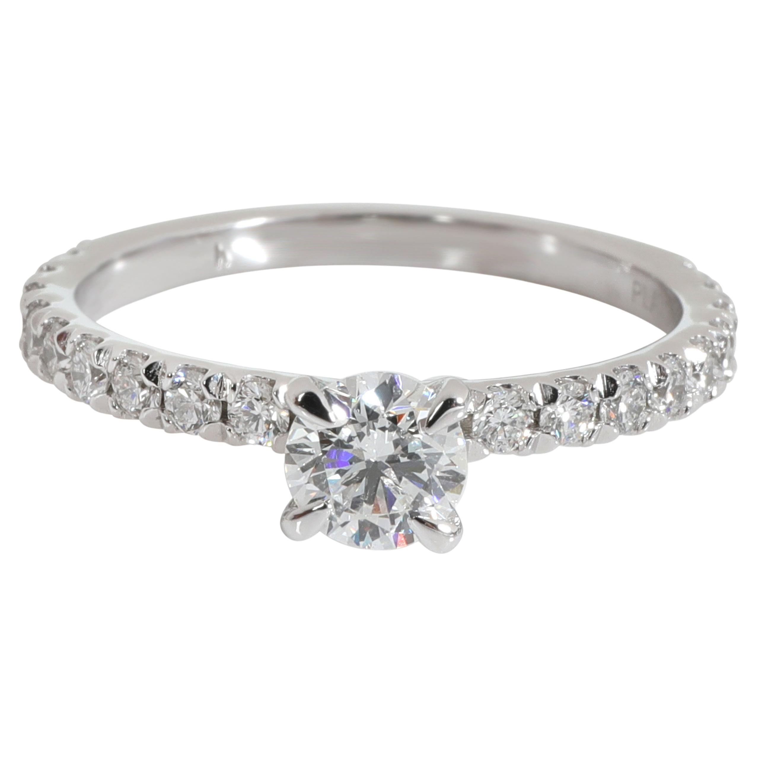 Sitara Round Diamond Engagement Ring 0.74 CT G SI2 14k White Gold w/GSI