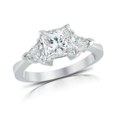 Diamond Engagement Ring Made of Platinum and Diamonds