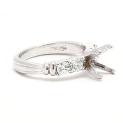 Diamond Engagement Ring Mounting, Platinum, 1ct Diamond