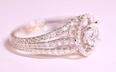 Diamond Engagement Ring Right Hand Ring 18 Karat White Gold