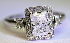 Diamond Engagement Ring Right Hand Ring Cubic Zirconia Center