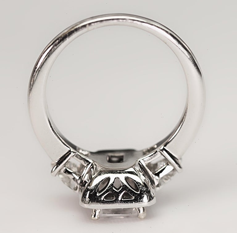 Diamond Engagement Ring Right Hand Ring Cubic Zirconia Center For Sale ...