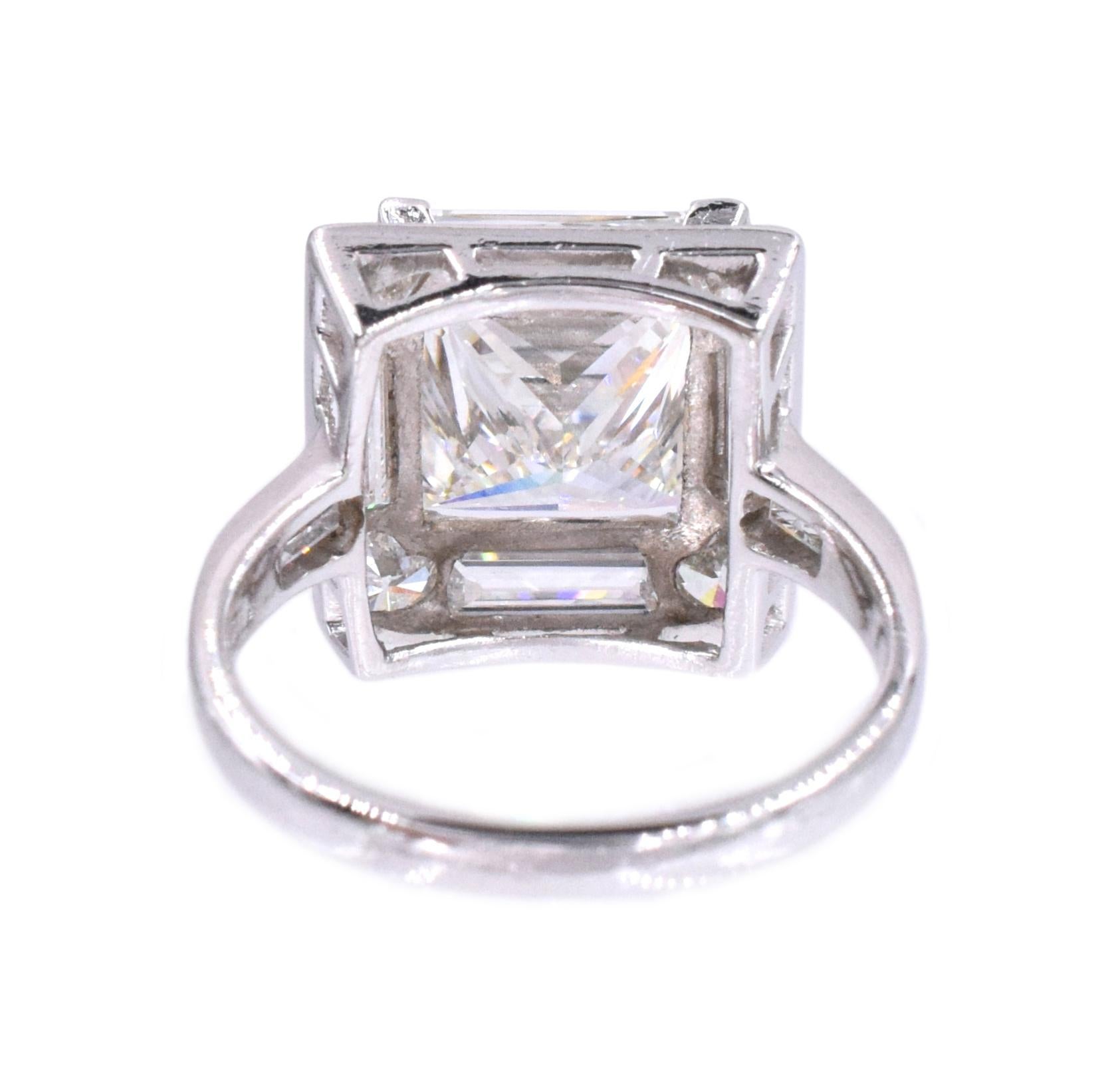 Diamant-Verlobungsring in Platin gefasst für Damen oder Herren im Angebot