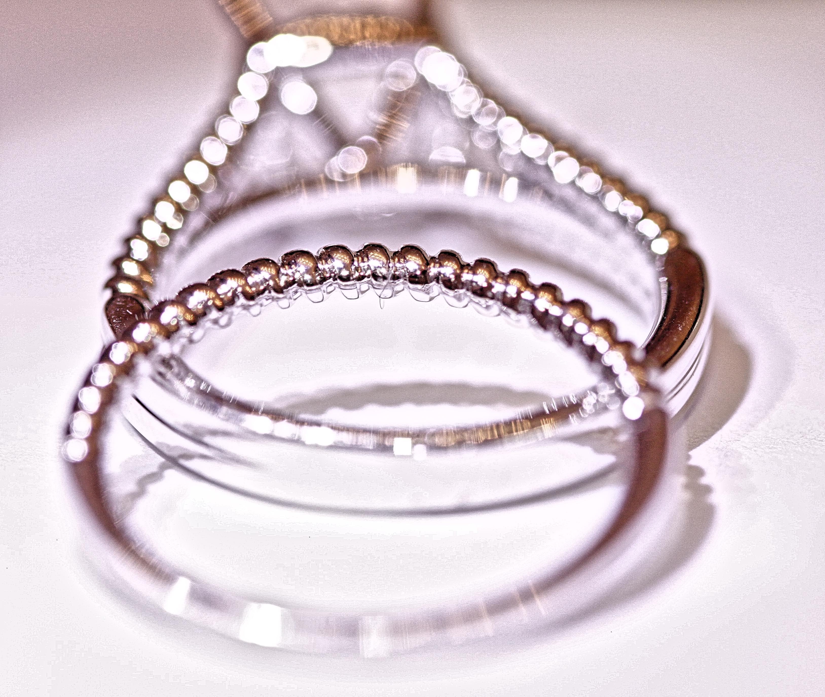 Round Cut Diamond Engagement Ring Wedding Band 14 Karat White Gold .15 Carat Total Weight For Sale