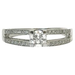 Diamond Engagement Ring White Gold 18 Karat