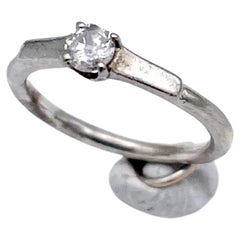 Diamond Engagement Ring White Gold Charm