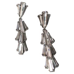 Boucles d'oreilles pendantes en cristal de diamant