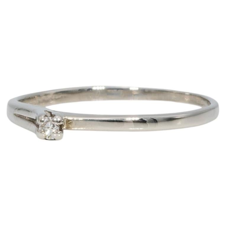 Diamant-Estate-Ring mit einem aus der Erde gewonnenen Diamanten aus massivem 10-karätigem Gold – Edelschmuck