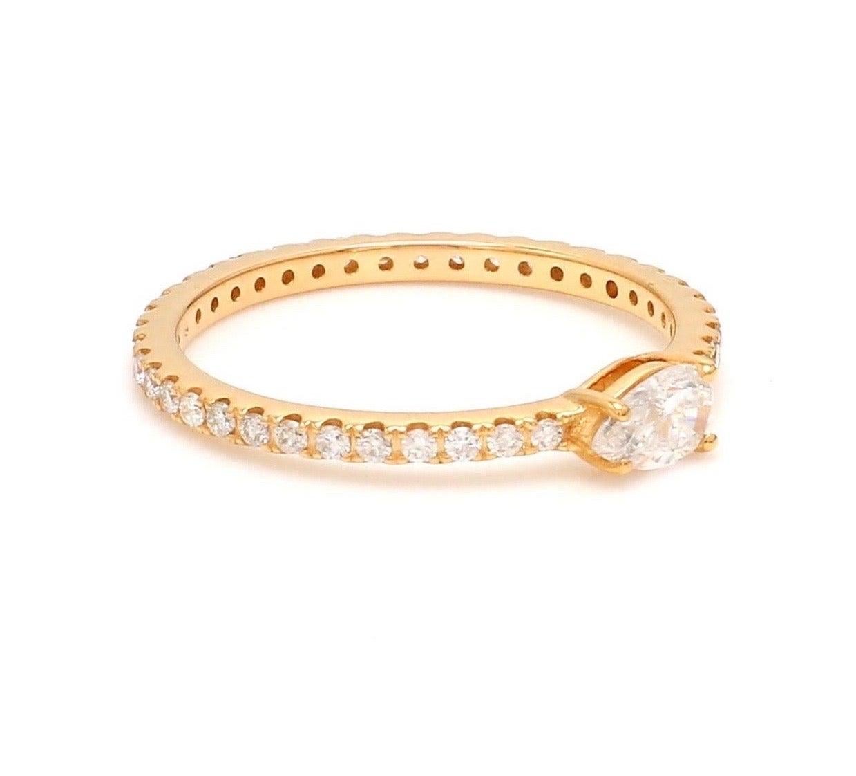 For Sale:  Diamond Eternity 18 Karat Gold Band Ring 3