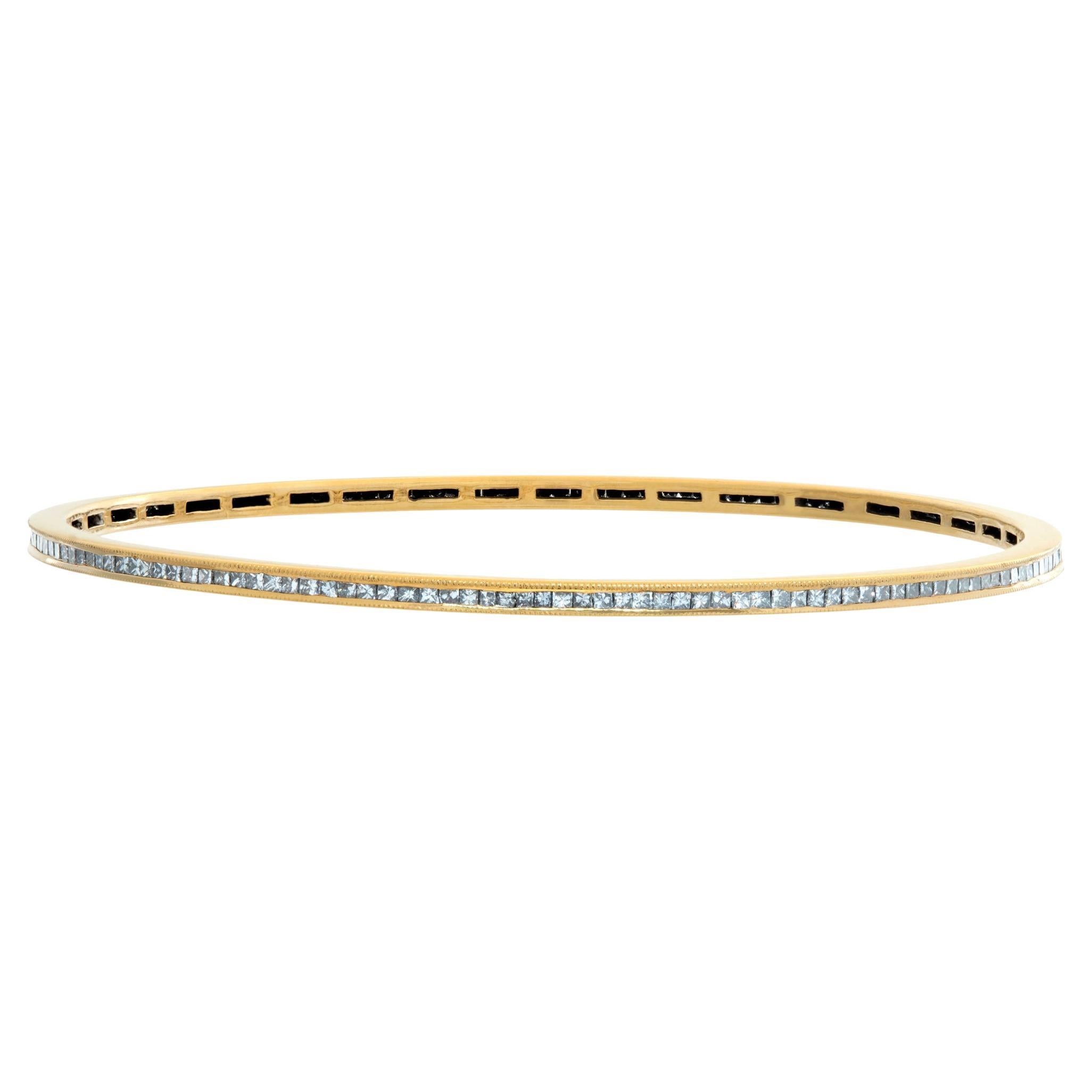 Bracelet en or jaune 18k avec diamant en éternité en vente