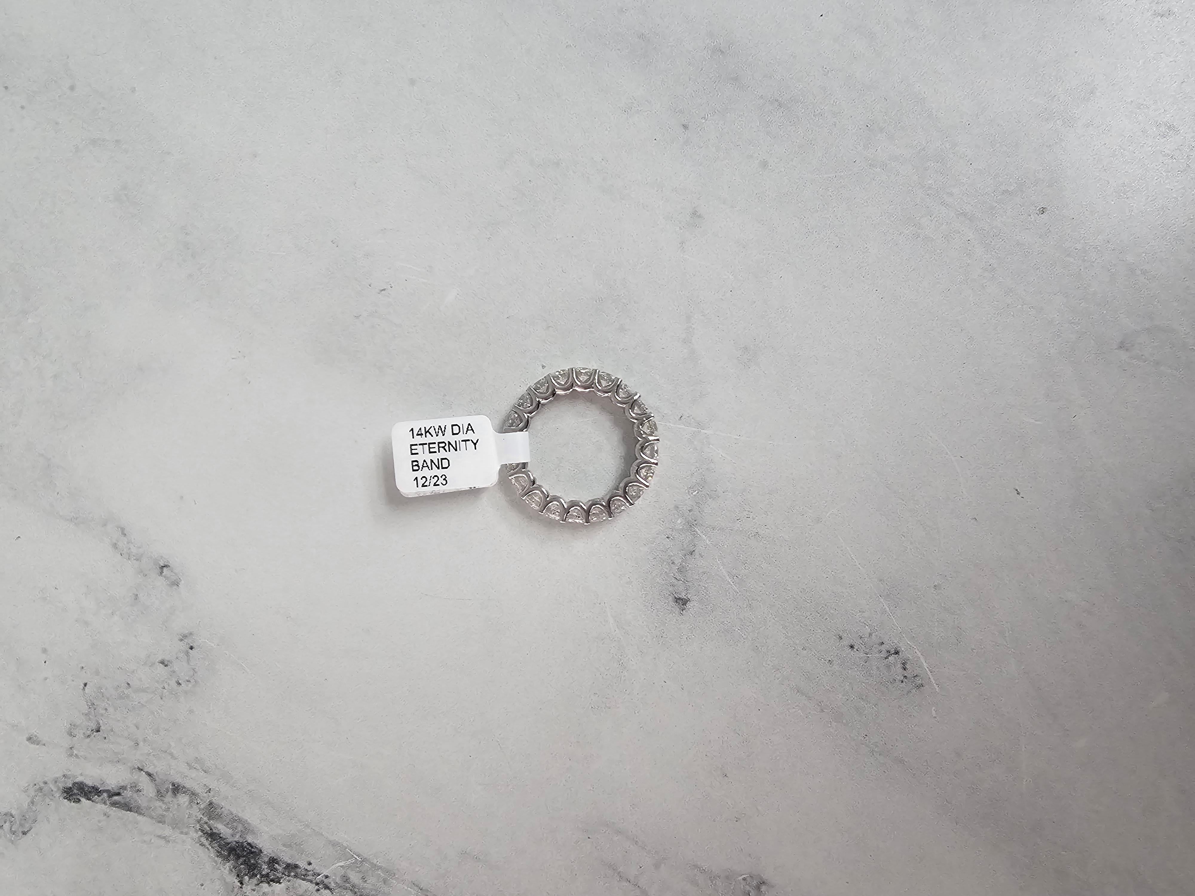 Bracelet d'éternité en or blanc 14k avec diamant Unisexe en vente