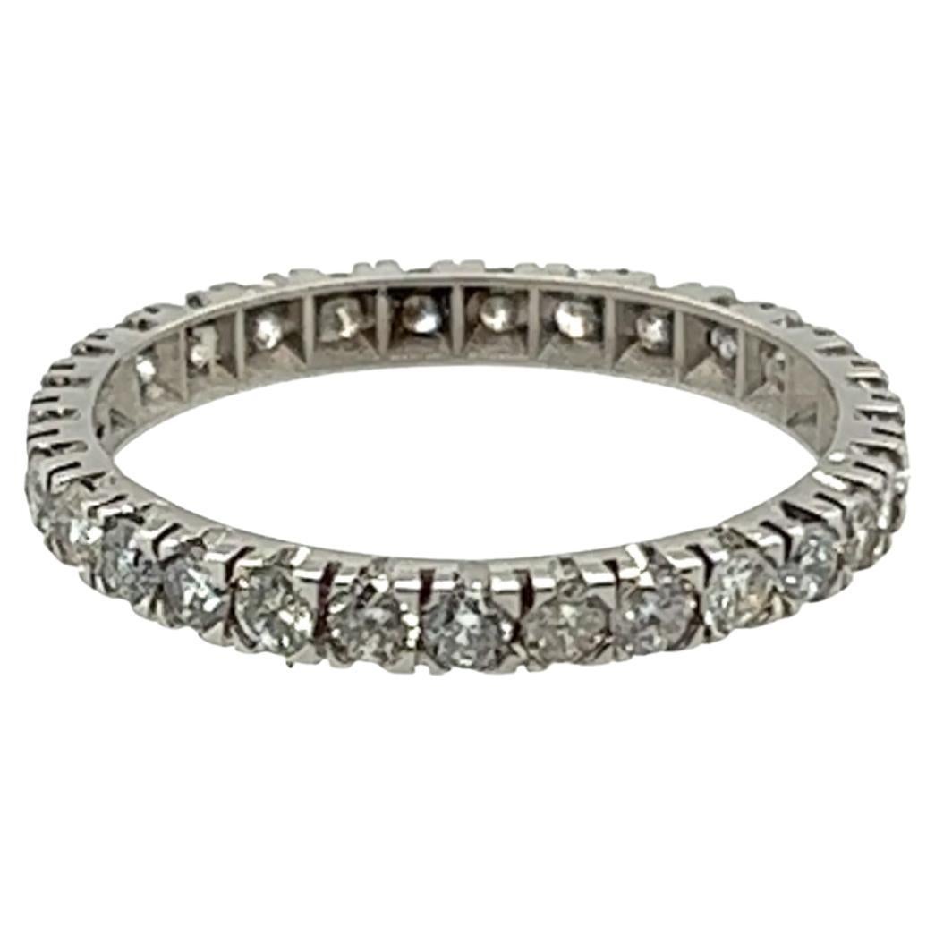 Diamond Eternity Band 1.50ct Round Brilliant Wedding Ring 14K For Sale