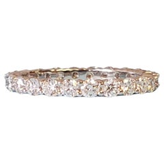 Bracelet d'éternité en or blanc 18 carats avec diamants blancs VS de 1,38 ctw, non porté