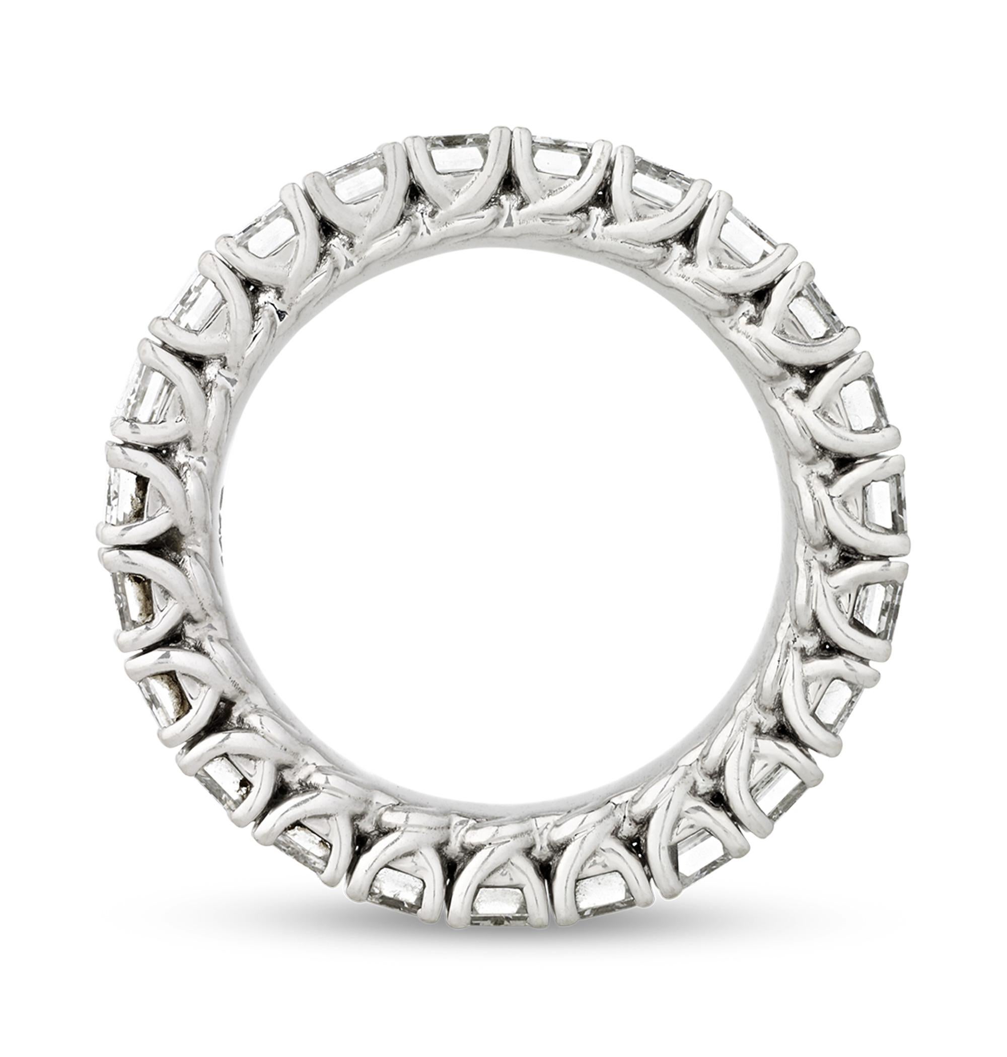 Modern Diamond Eternity Band, 5.72 Carats For Sale